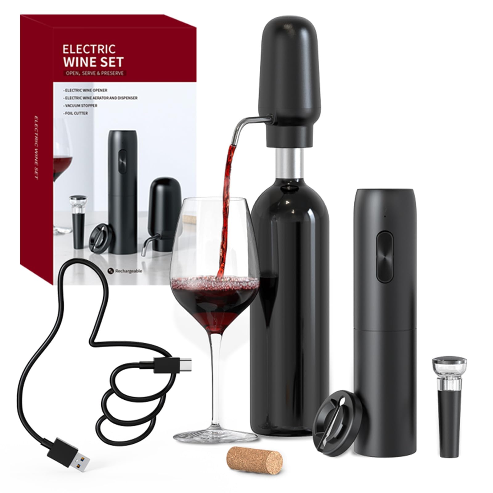 Aérateur de vin électrique Int - Decanter Aerator Set avis et prix
