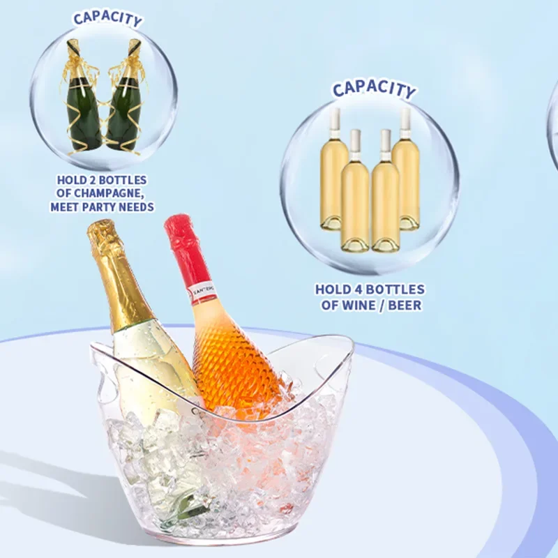 Seau à glace transparent de 4l - Wine Beer Refrigerator avis et prix